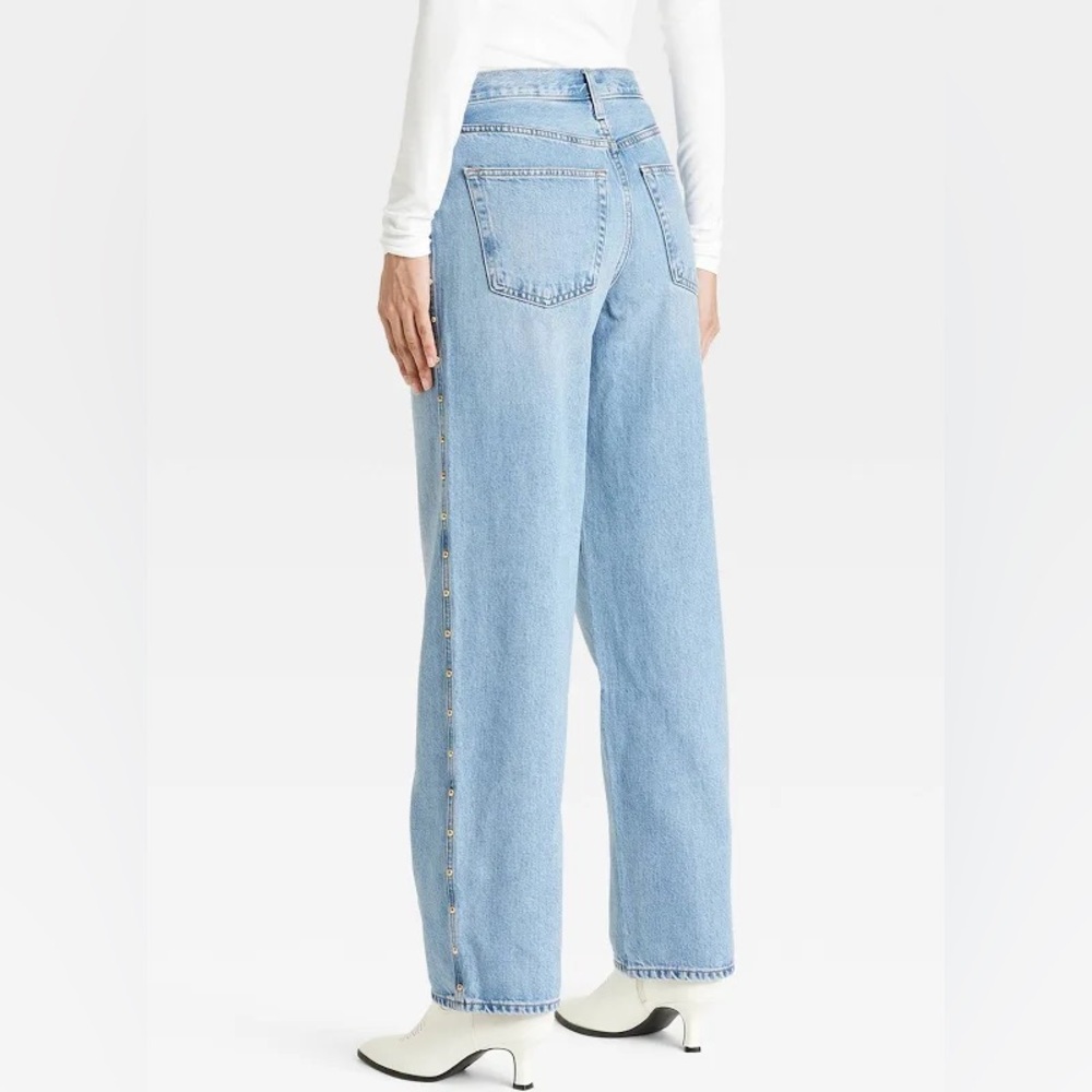Universal Thread Mid-Rise Studded 90’s Baggy Jeans - Picture 3 of 10